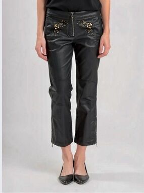 Desigual black coated pants